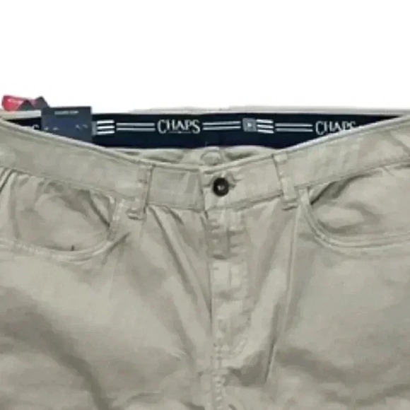 NEW Ralph Lauren Chaps Men's Size‎ 36 Beige Khaki Pants flat front NWT - Picture 5 of 12